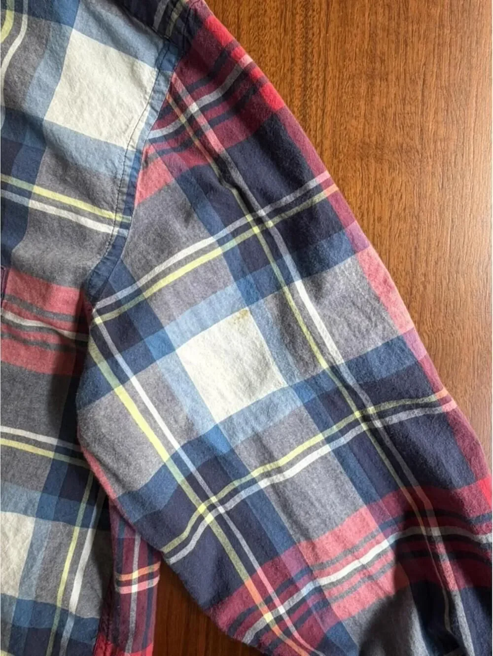 J.Crew Summer Blue & Red Plaid Button-Up Shirt - Size XL